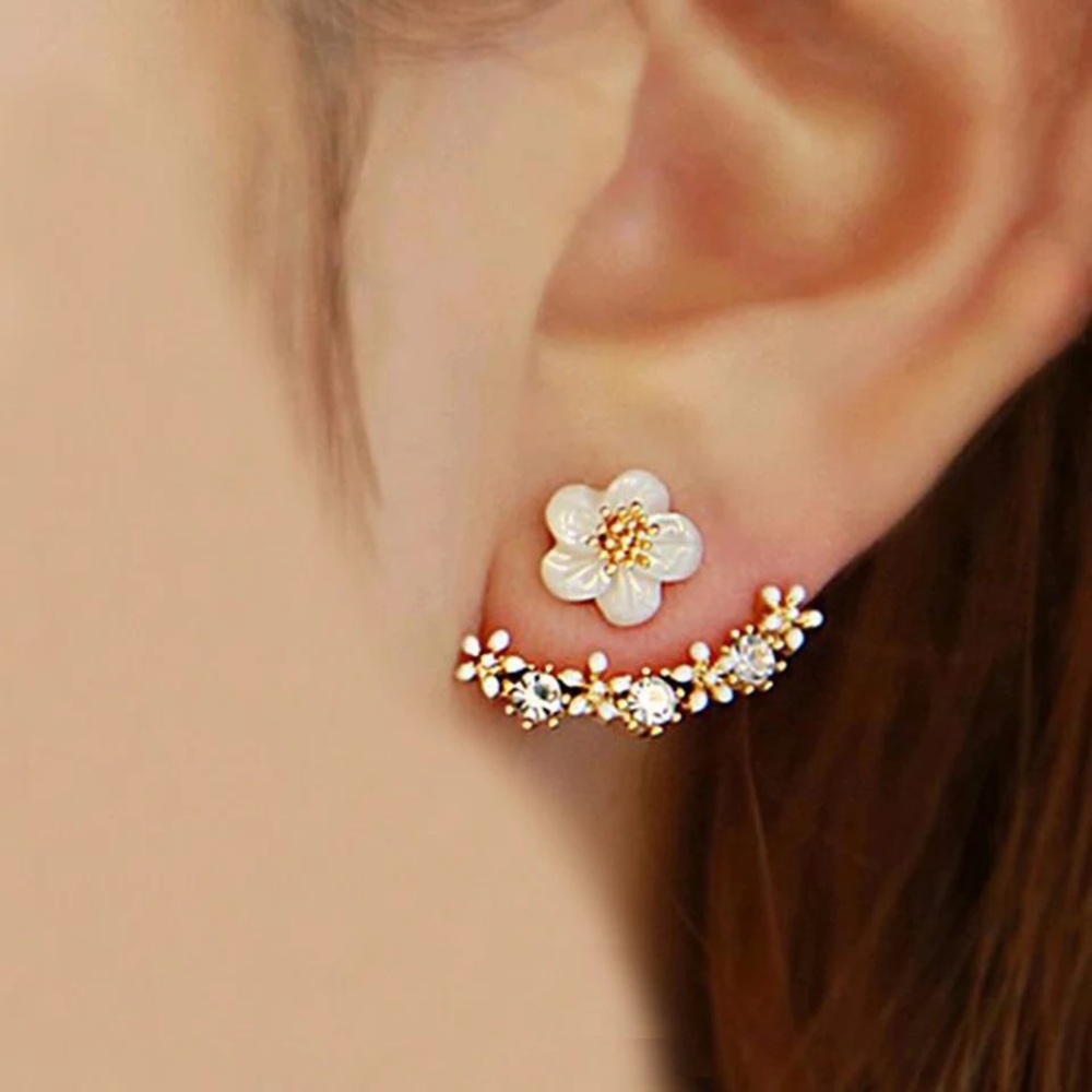 💎NWT Rose Gold Flower earrings - Picture 1 of 6